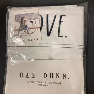 RAE DUNN LOVE PILLOWCASES - SET OF TWO